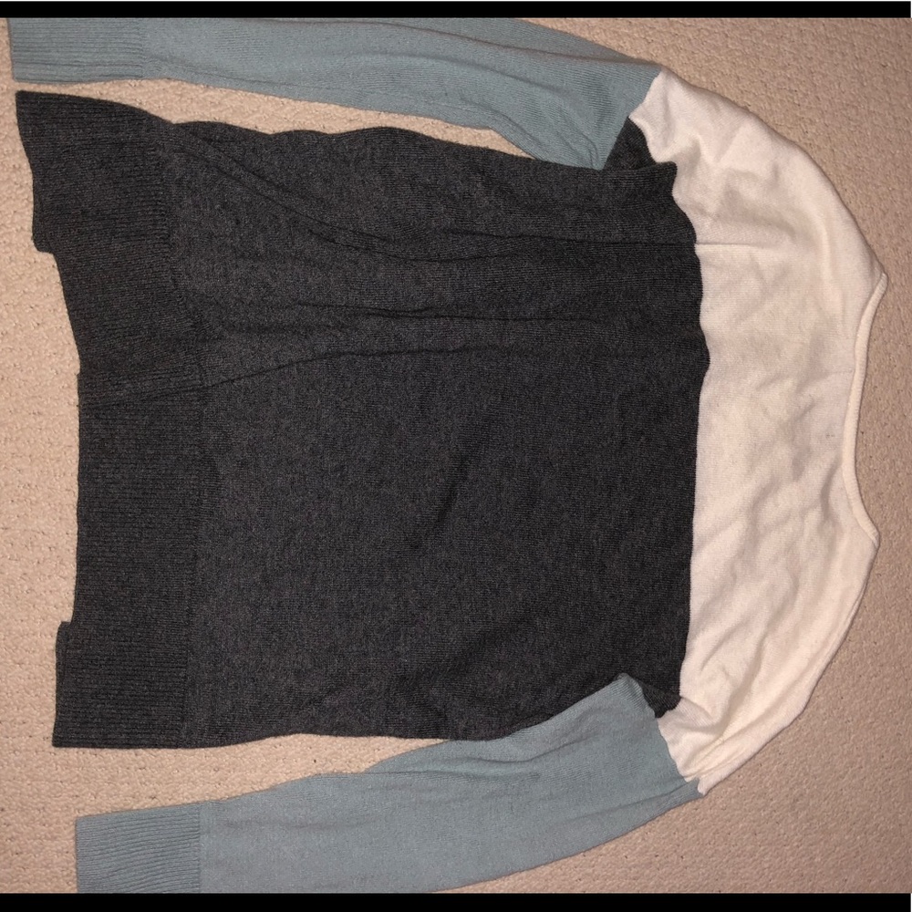 Banana Republic Crop/Midi Soft Tri-Color Sweater - Picture 2 of 3